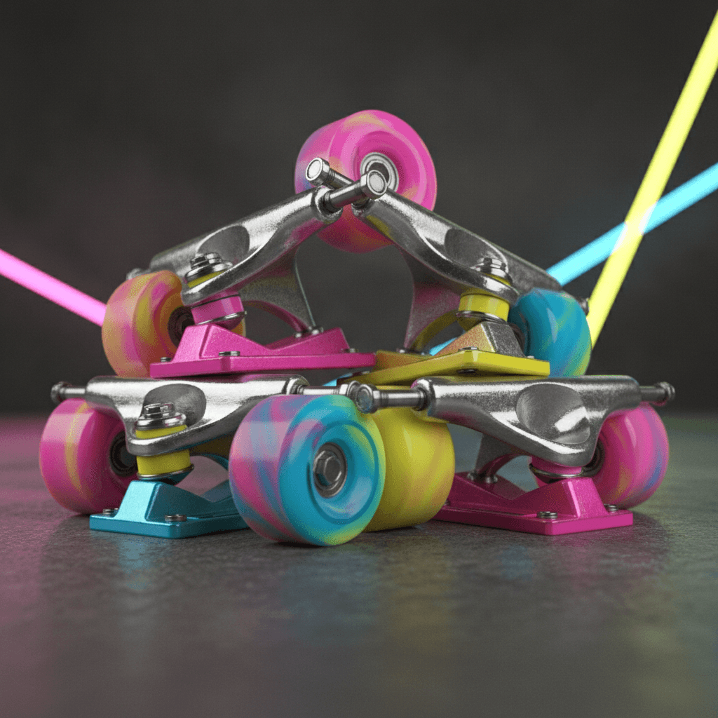 Premium skateboard wheels and trucks